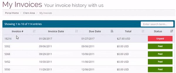 View your due invoice