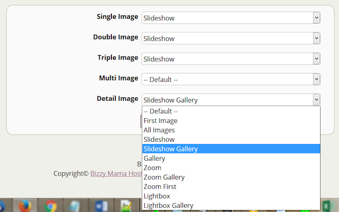 Image Display Options